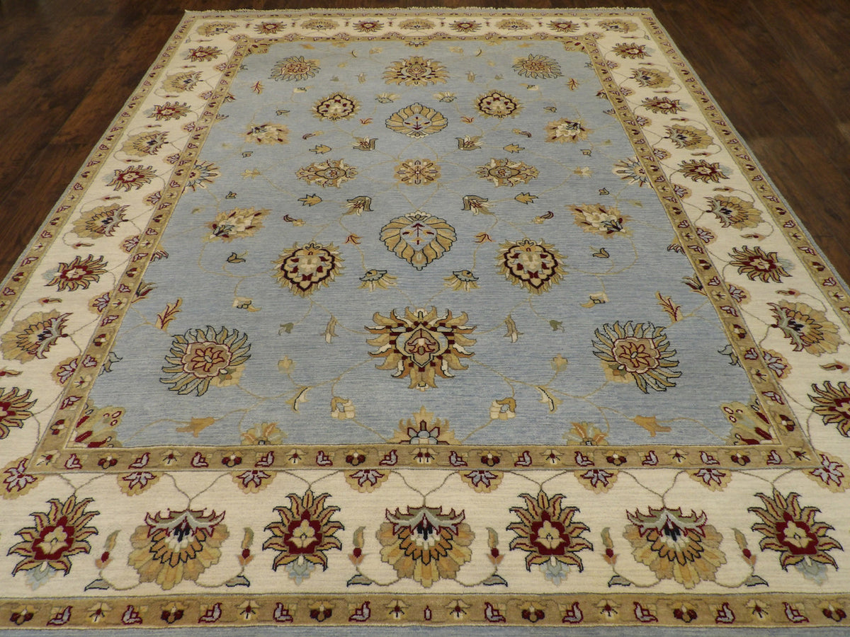 Chobie Oushak / Peshawar hand-knotted wool rug in Blue, 8'0" x 10'0", SKU w1017