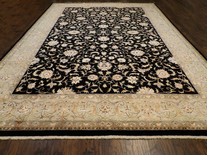 Back of Fine Persian Kashan hand-knotted rug