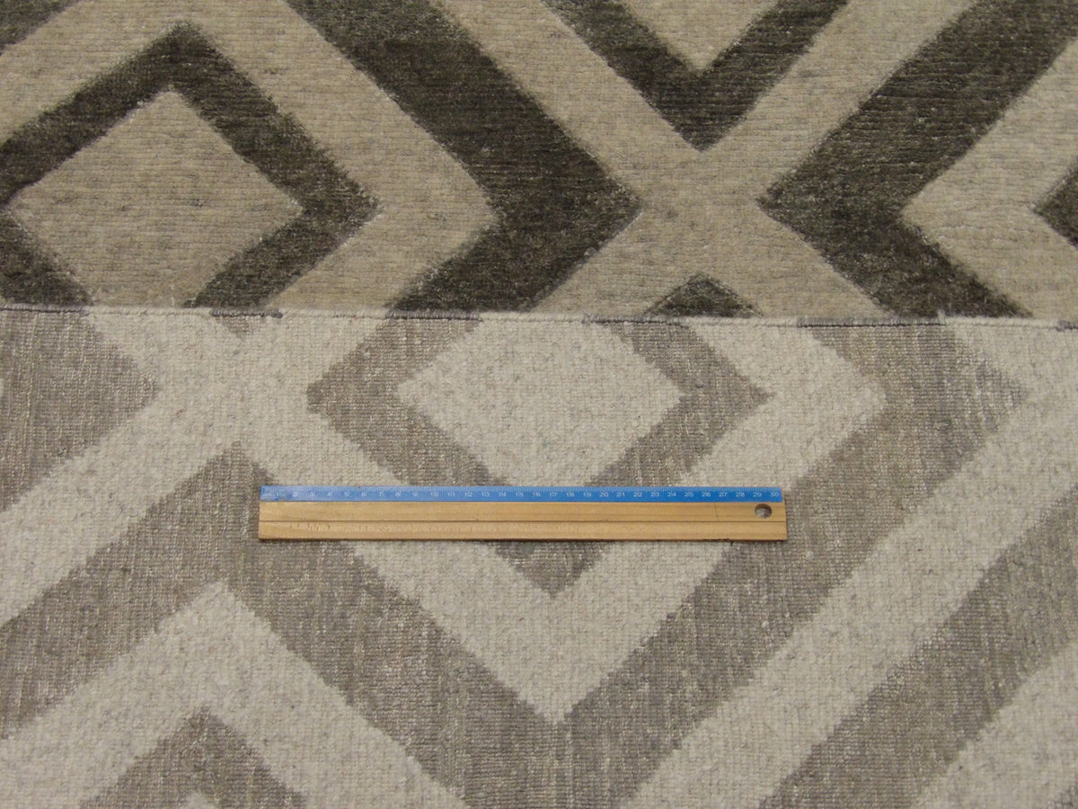 Diamond pattern detail, blue rug