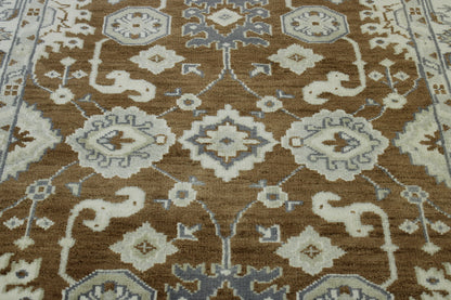 Oushak Ziegler rug border detail