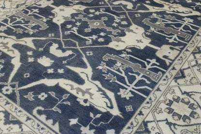 Oushak Ziegler rug corner detail