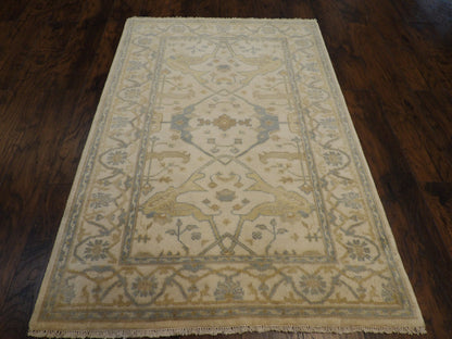 Close-up of wool pile, beige rug