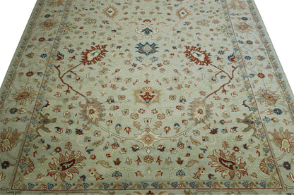 Back of Traditional Agra Ziegler hand-knotted rug