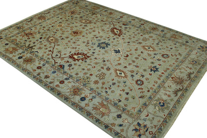 Traditional Agra Ziegler rug border detail
