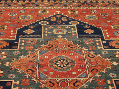 Back of Tribal Khorjan Natural Dye hand-knotted rug