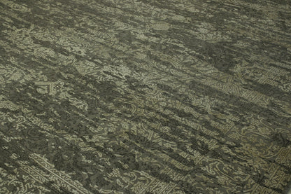 Back of Modern Abstract Broken Design hand-knotted rug
