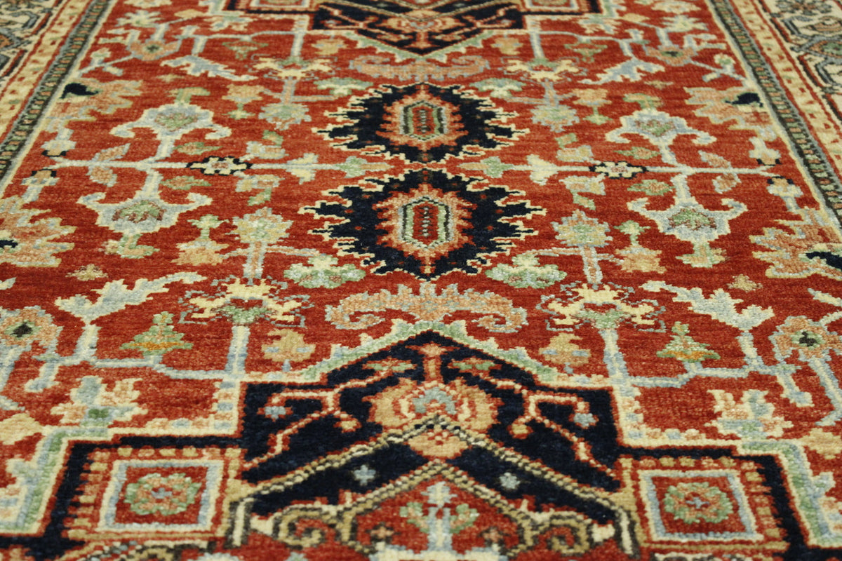 Full view of Tribal Heriz rug