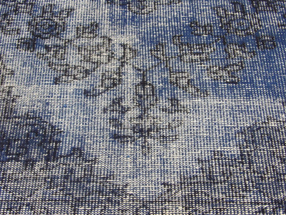 Over Dye Vintage Persian Kerman Design rug border detail
