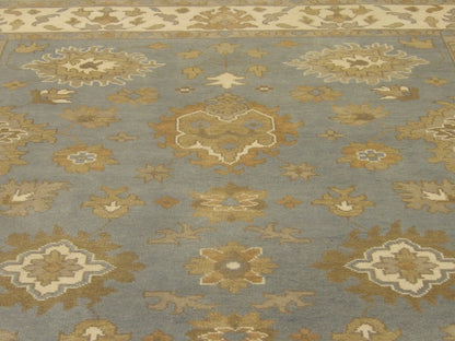 Back of Turk Oushak Wash hand-knotted rug
