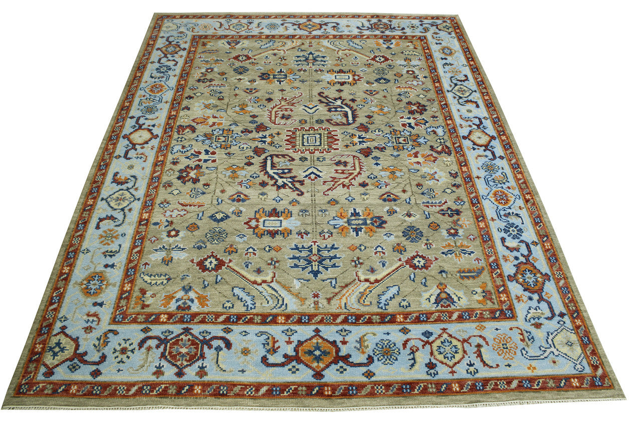Full view of Oushak Colorful Ziegler rug