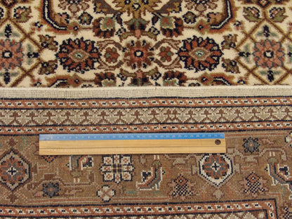 Brown & Beige Persian Herati Mir rug in room setting
