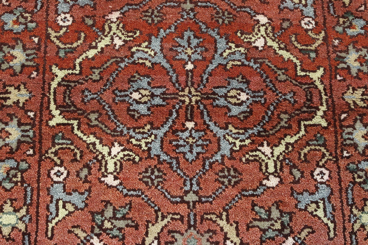 Close-up of wool pile, Rust rug