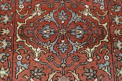 Close-up of wool pile, Rust rug