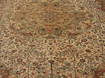 Back of Antique Turkish Hereke hand-knotted rug