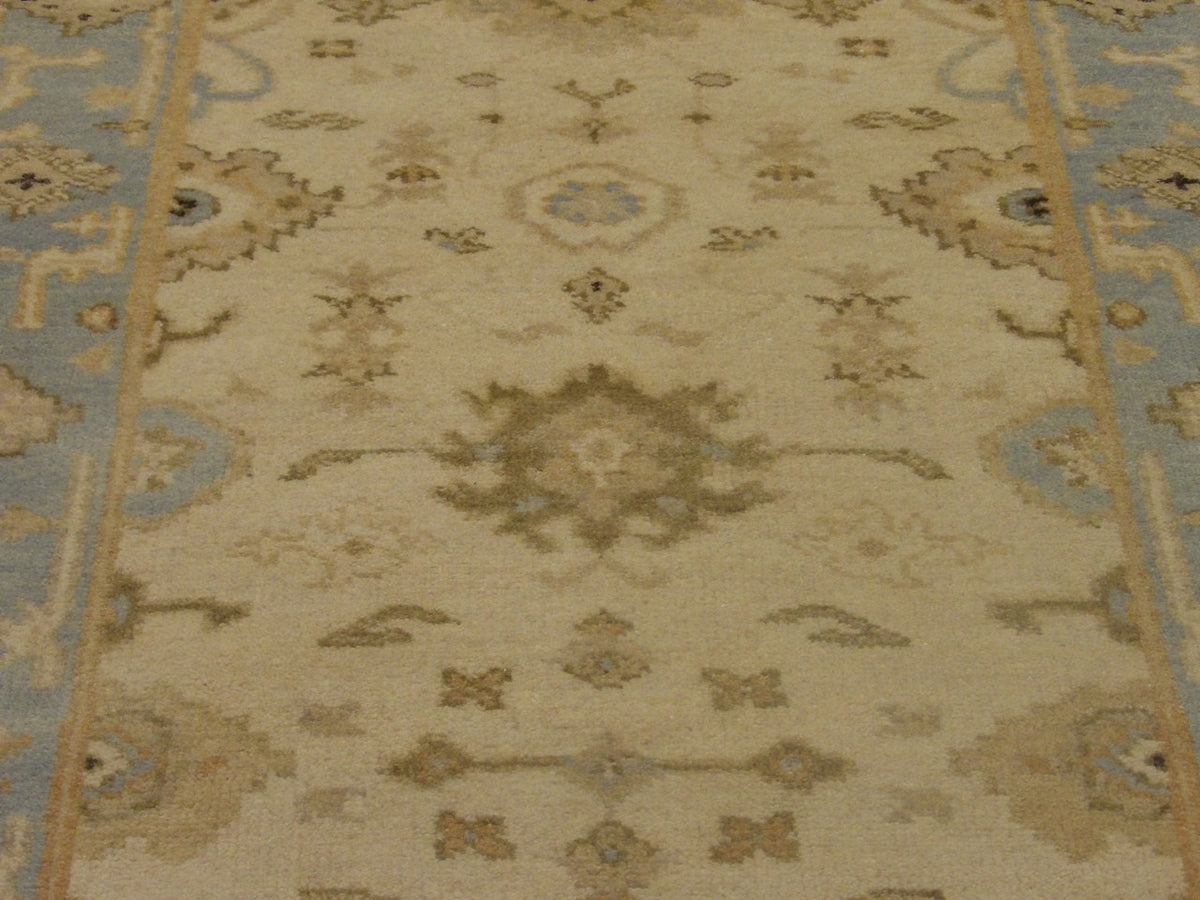 Back of Turk Oushak Stone Wash hand-knotted rug