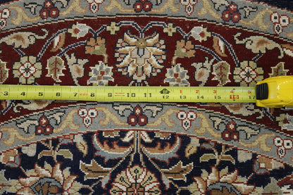 Back of Traditional Fine Heraki hand-knotted rug