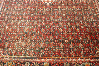 Close-up of wool pile, Blue & Pink rug