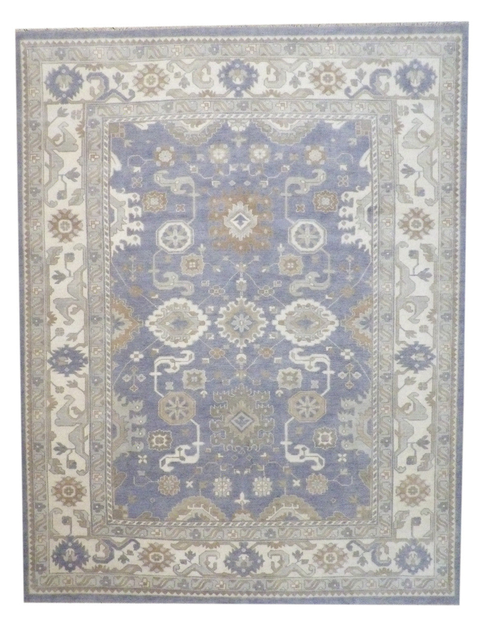Turk Oushak Natural-dye 9'0"x12'0" Hand-knotted Rug -w11404 w11404 physical All Rugs New