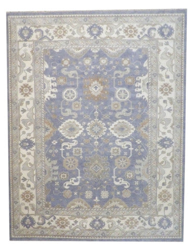 Turk Oushak Natural-dye 9'0"x12'0" Hand-knotted Rug -w11404