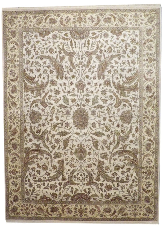Fine Kashan Tie Dye 9'0"x12'0" Hand-knotted Rug -w301