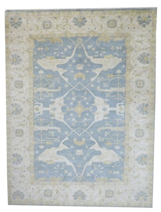Turk Oushak Natural-dye 9'0"x12'0" Hand-knotted Rug -w289