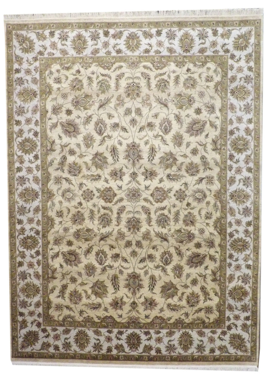 Gold 9'0" x 12'0" Fine Kashan Tie Dye Hand knotted Wool Rug - Sku: w310