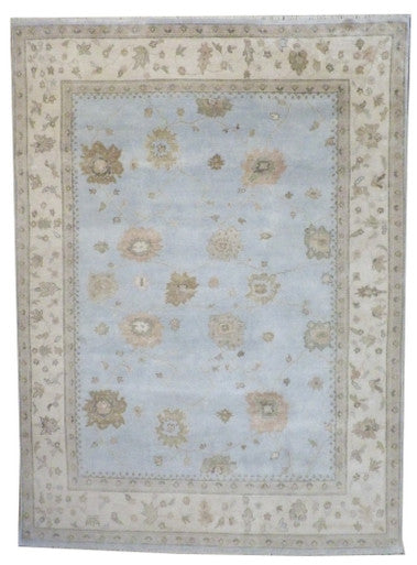 Turk Oushak Natural-dye 9'0"x12'0" Hand-knotted Rug -w306