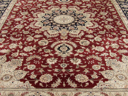 Back of Sino Persian Qum hand-knotted rug