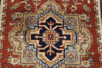 Full view of Tribal Heriz rug