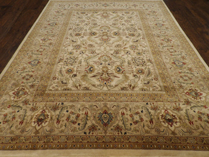 Close-up of wool pile, ivory rug