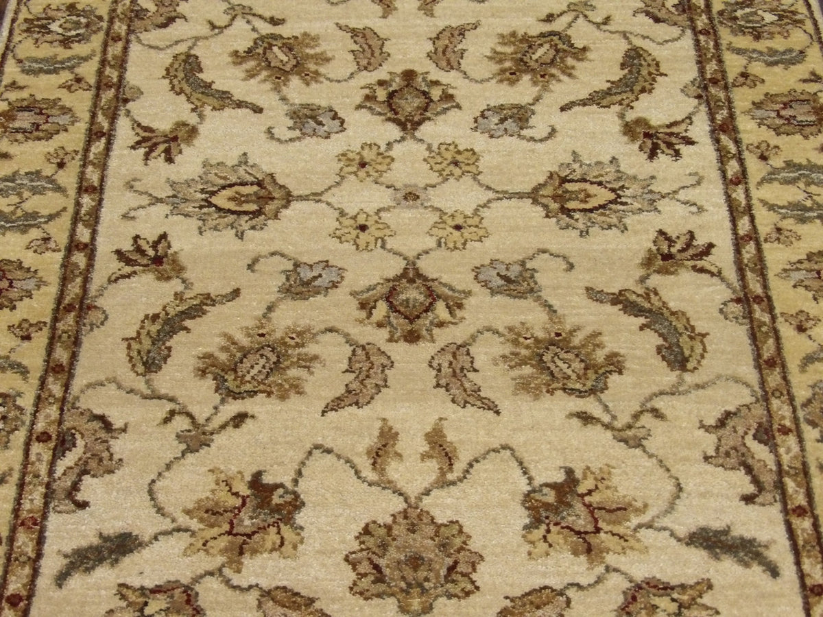Back of Indo Chobi hand-knotted rug