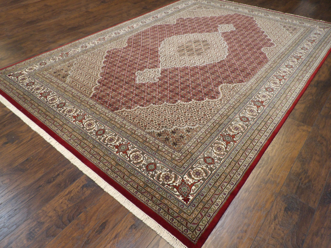 Fine Persian Mahi Tabriz pattern detail