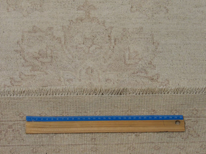 Brown & Gray Oushak Chobi Wash Natural Dye rug in room setting