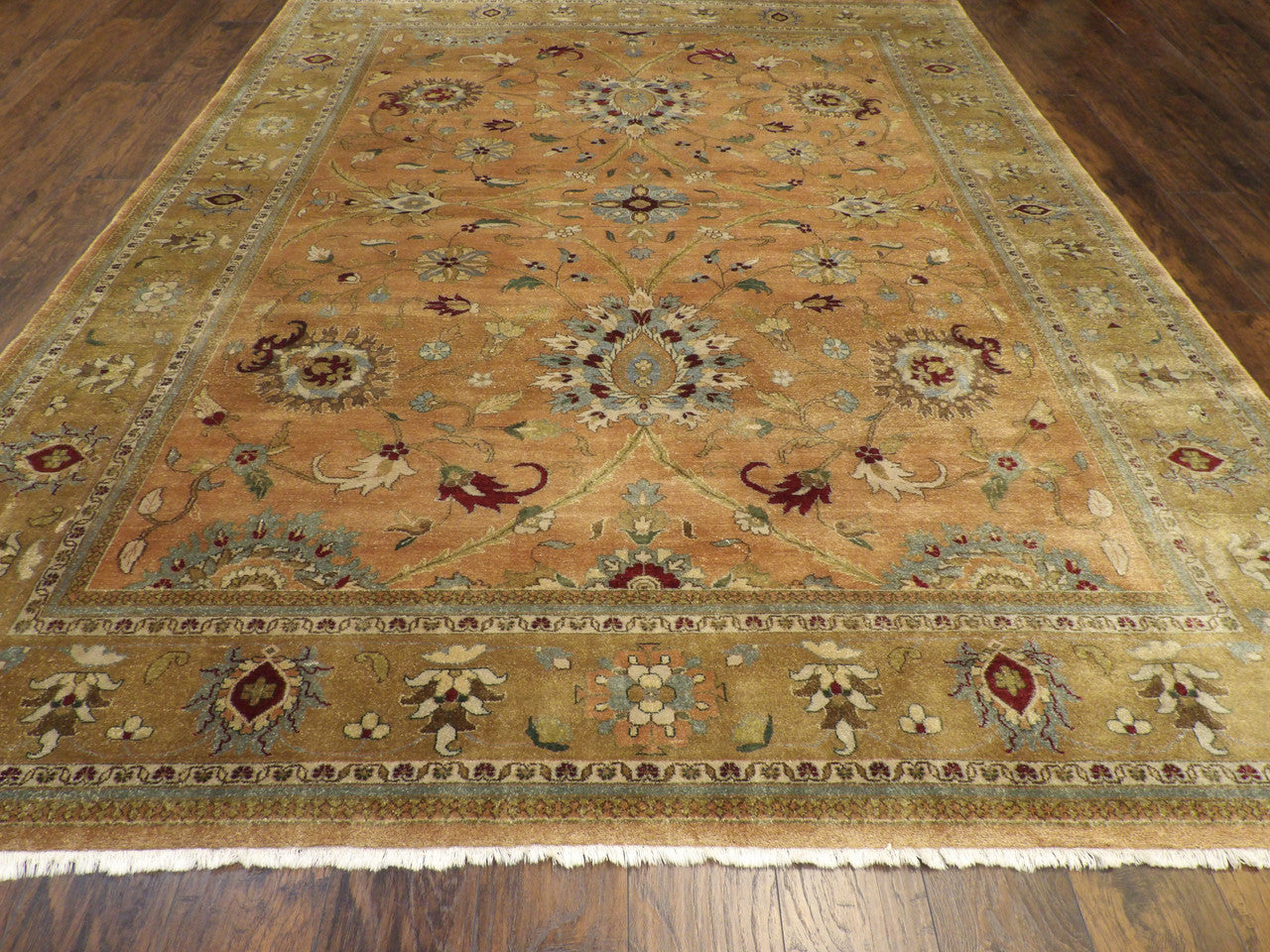 Close-up of fine knot density, Persian Ziegler rug
