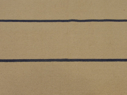 Coastal rug edge detail, blue and ivory
