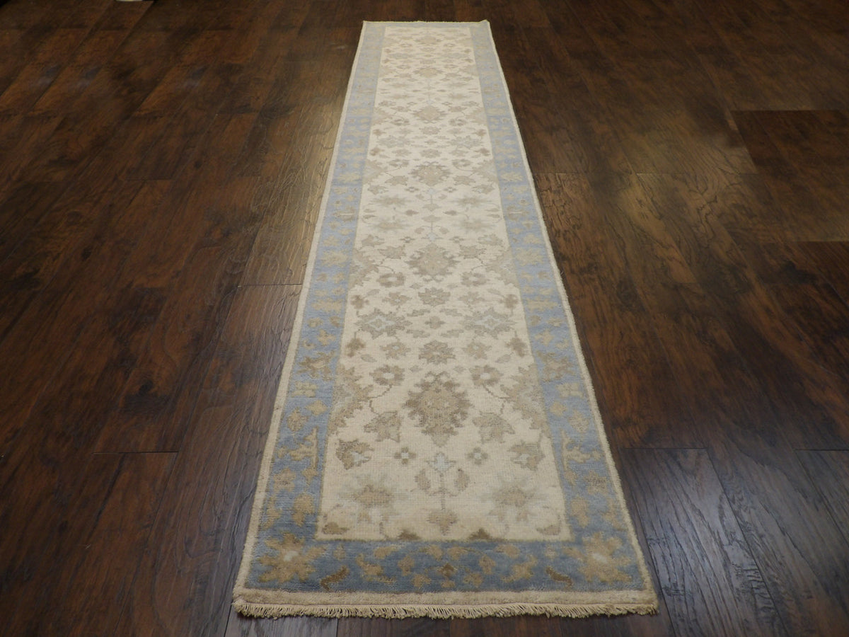 Turk Oushak Stone Wash rug corner detail