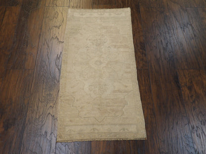 Back of hand-knotted antique Yastik rug showing construction