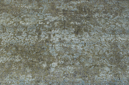 Close-up of wool-silk pile, Beige & Purple rug
