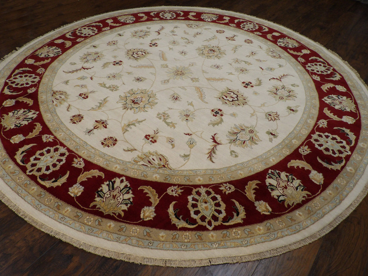 Ziegler Oushak / Peshawar hand-knotted wool rug in Beige, 10'0" x 10'0", SKU w11421