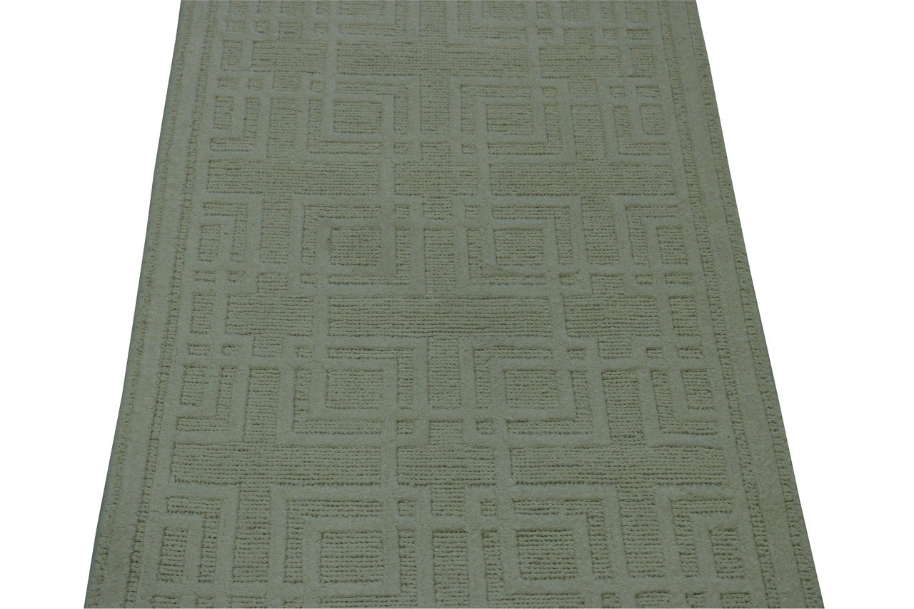 Back of Modern Gemotrical Design hand-knotted rug