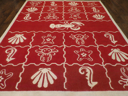 Coastal Indoor/Outdoor Beach rug corner detail