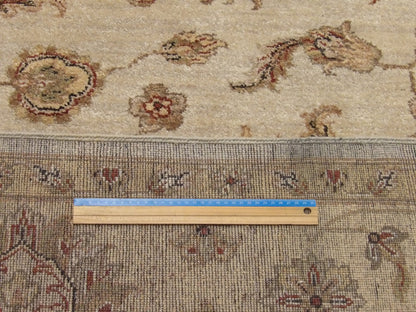 Full room view of Agra Ziegler hand-knotted wool rug