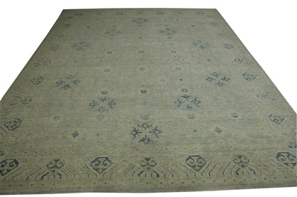 Oushak Wash Chobi rug border detail