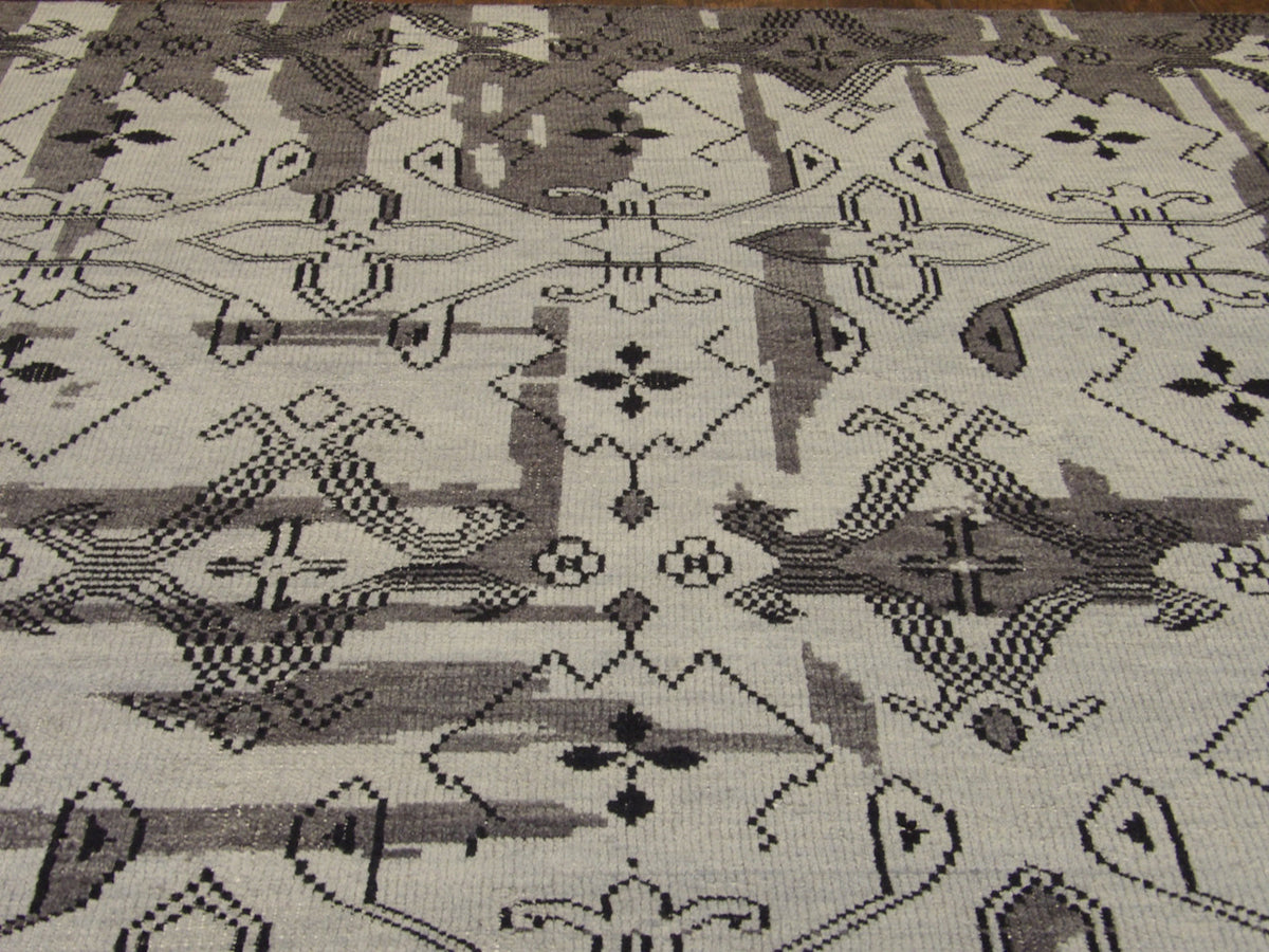 Back of tribal hand-knotted rug