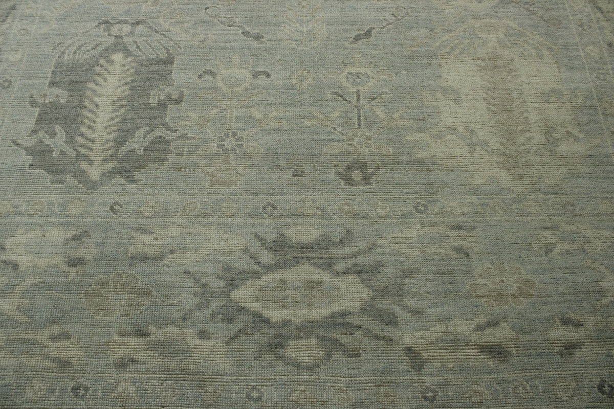 Close-up of wool pile, Blue rug