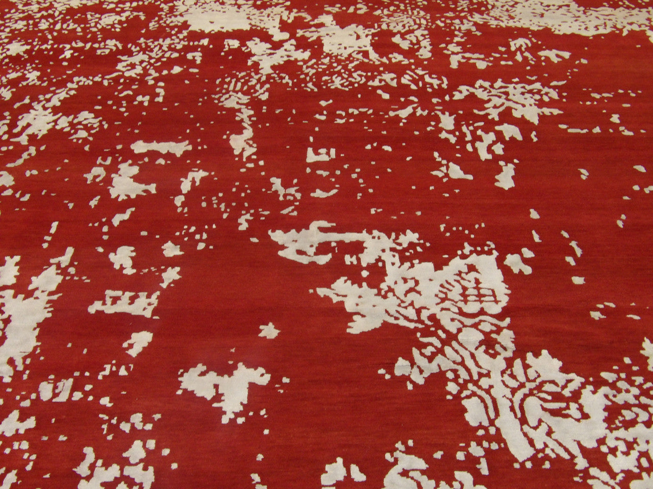 Back of Modern Abstract Broken Design hand-knotted rug