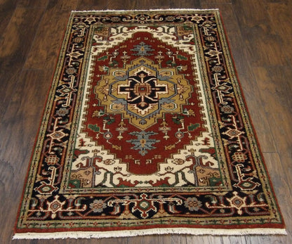 Heriz rug corner detail