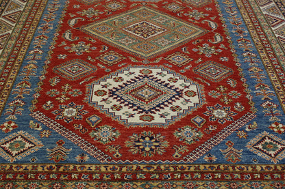 Full view of Tribal Super Kazak rug