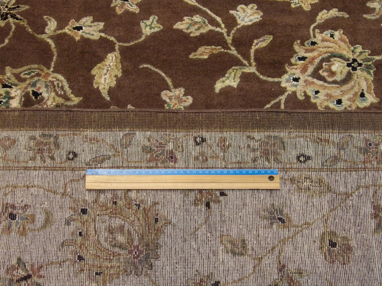 Brown & Beige Jaipur Kashan rug in room setting