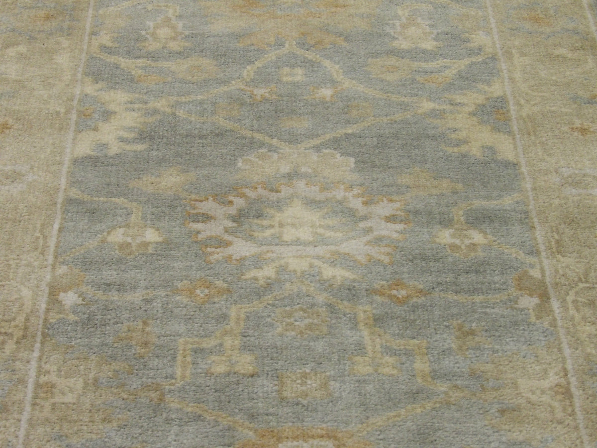 Back of Turk Oushak Wash hand-knotted rug